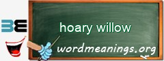 WordMeaning blackboard for hoary willow